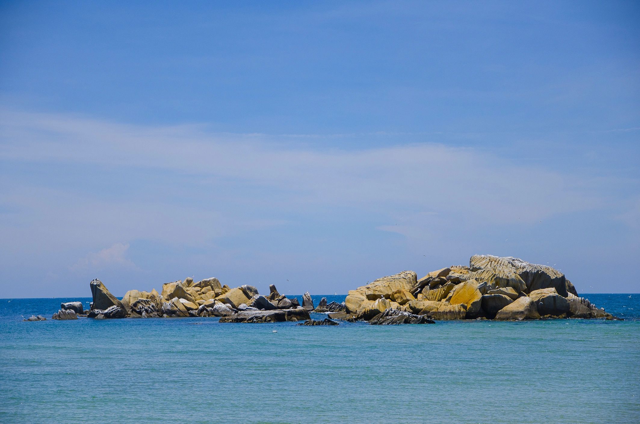Beach and rock formation on Malaysia’s east coast