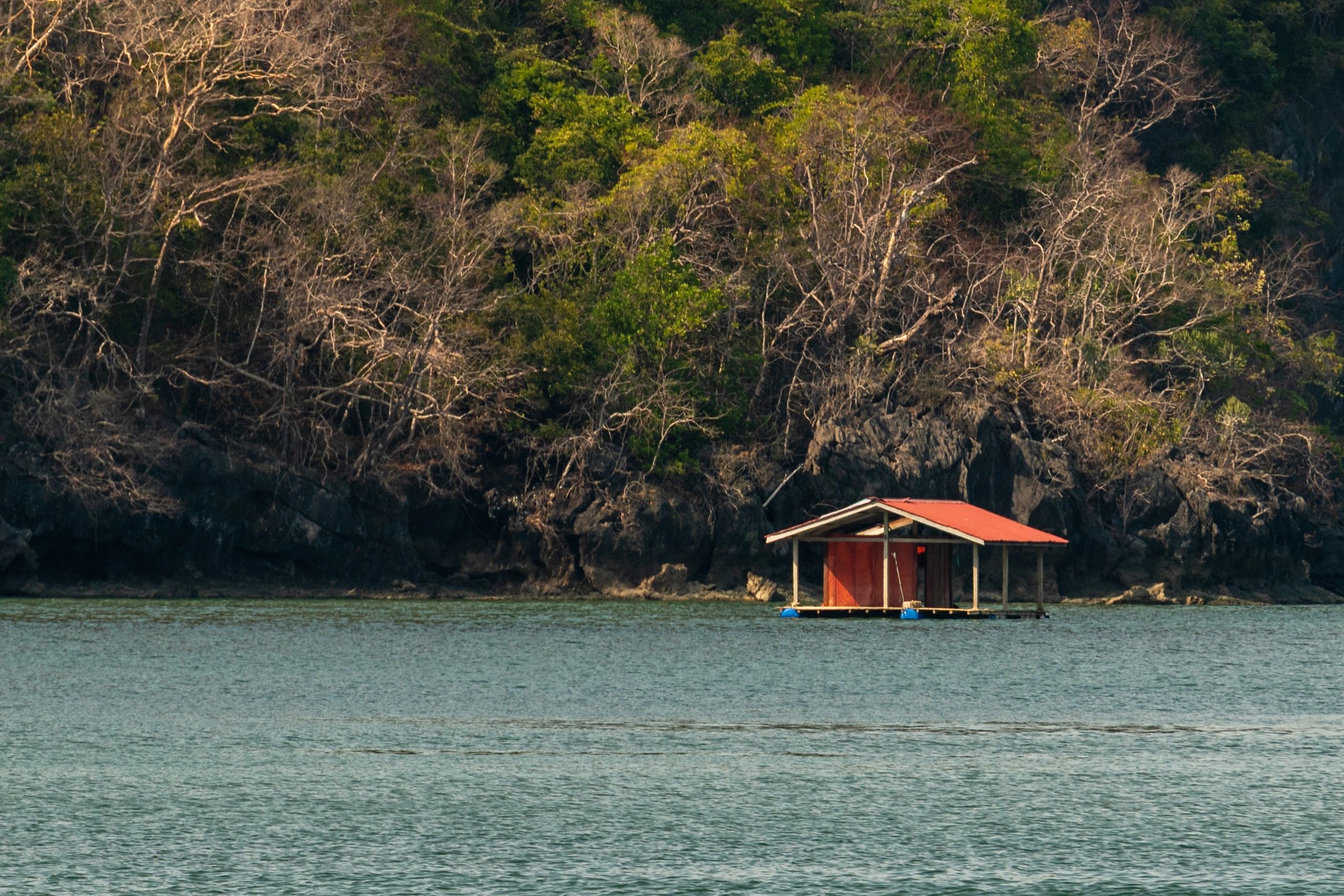 Floating house near Langkawi coastline